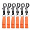 6pcs Emergency Whistle Safety Survival Whistle Signaling Whistle with Hook for Outdoor Camping