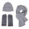 Elegant Winter Hat Scarf Gloves 3-Piece Set