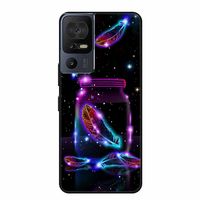 Чехол для телефона TCL 40 SE 40SE Coque Черный Силиконовый Мягкий Задний Чехол-Крышка Для TCL 40 SE Чехол Funda Для TCL40SE Capa 6.75" Оболочка