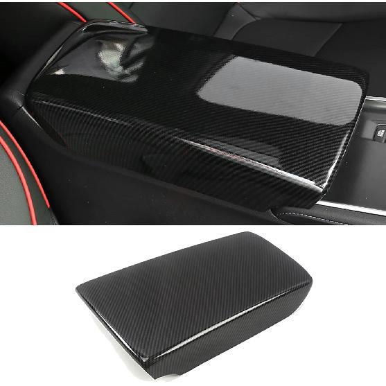 Car Accessories Fit for Honda Accord 10th Gen 2018-2022 Inner Armrest Box Cover Trim Center Console Protector Cap (Carbon Fiber Style) ABS 1 PC