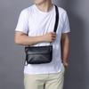 Men's Genuine Leather Crossbody Small Square Bag Bag Covered Portable Horizontal Storage Shoulder Crossbody Bag