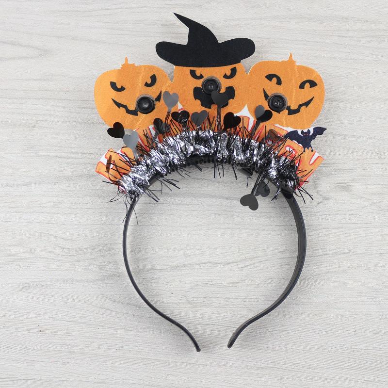 Luminous Halloween Pumpkin & Horn Headband for Kids & Adults