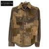 RRL Brown Patchwork Damaged Western Shirt Tops XXS BrownUsed