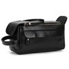Vintage Full-Grain Leather Toiletry Bag With Zip Multi-Compartment Cosmetic Organizer Travel Daily Use