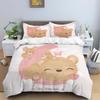 Moon Little Animal Sleep Print Digital Print Polyester Bedding Sets, Girl'S Cover, Duvet Cover Set For Teens, Cover Pillowcase