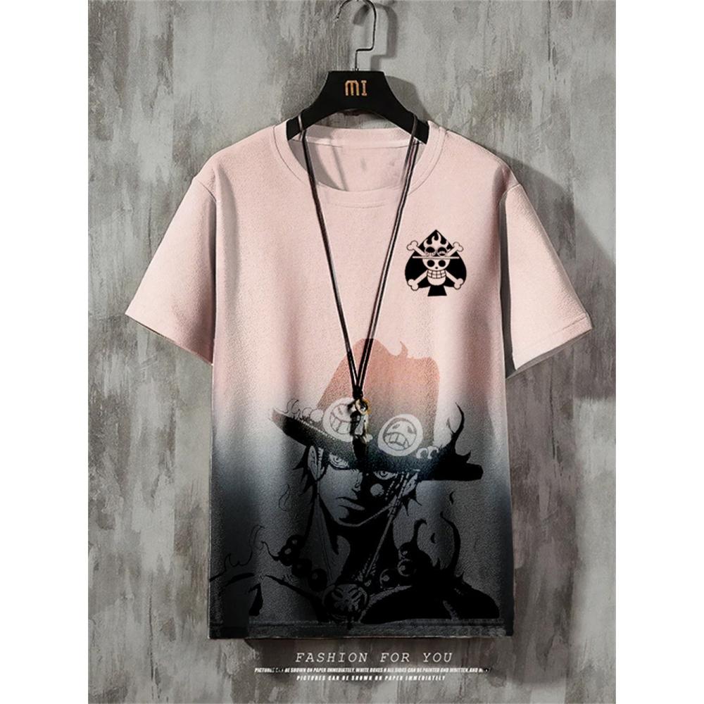 Мужская футболка в стиле аниме в стиле ретро, ​​уличная футболка с короткими рукавами для мужчин, повседневная летняя футболка с 3d принтом, дышащая свободная мужская одежда
