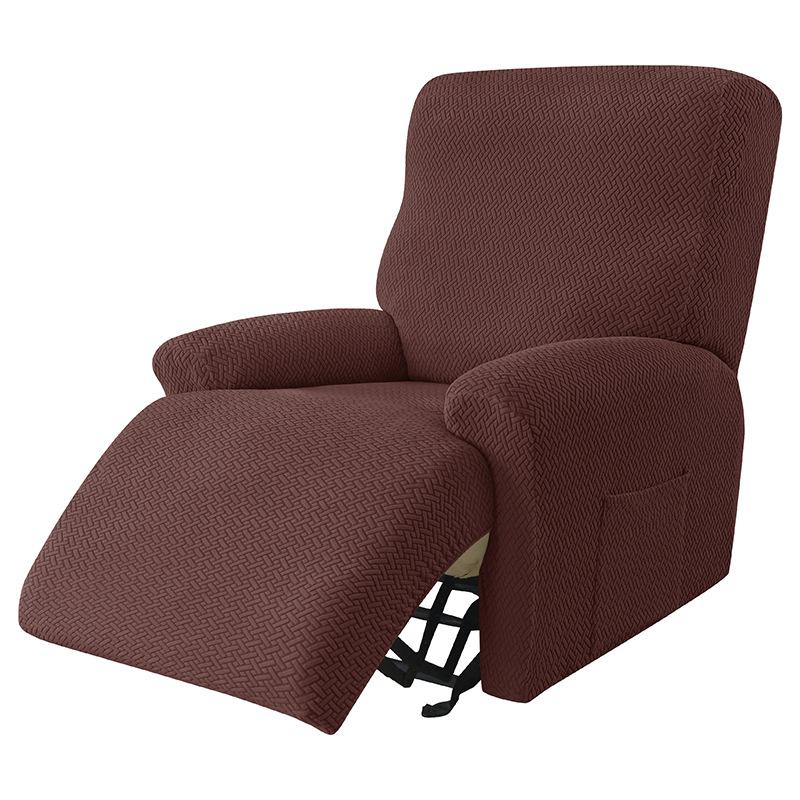 1 Seatewest Design 4-Piece Recliner Chair Cover Stretch Non-Slip Jacquard Recliner Sofa Slipcovers Protector Covers for Pet Kid