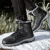 Мужские зимние ботинки для снега, уличные мужские плюшевые туфли, кроссовки на толстой подошве, теплые модные ботильоны, размер 39-48