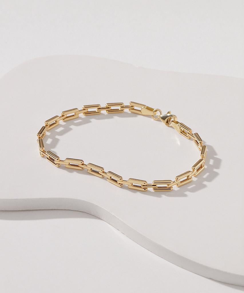 Mcel 14K Luce Square Chain Bracelet