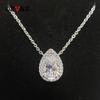 Sparkling 8*12mm Water Drop High Carbon Diamond Bridal Pendant Necklace 100% 925 Sterling Silver Party Fine Jewelry Gifts