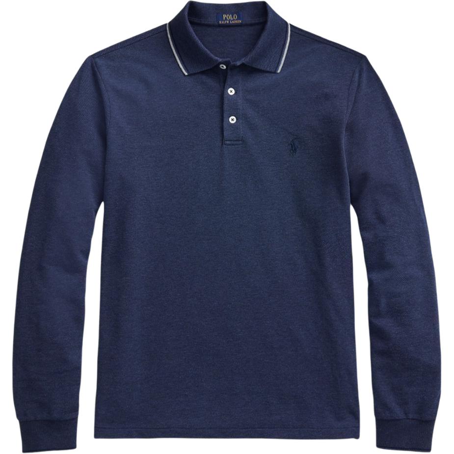 Polo Ralph Lauren Solid Color Small Pony Logo Embroidered Polo Shirt Long Sleeve Men Tops Navy-Blue MNPOKNI16821634-410