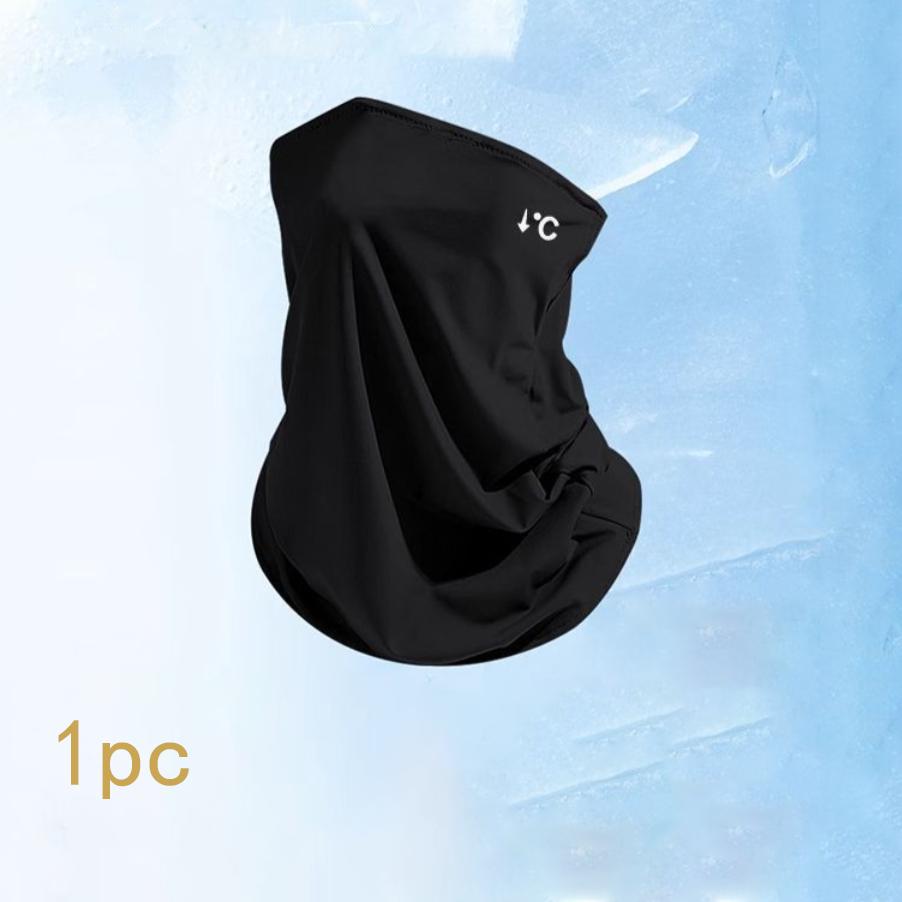 Летняя солнцезащитная маска Ice Silk для женщин, защита от ультрафиолета для езды на велосипеде, солнцезащитный шарф для шеи, длинная маска для шеи, маска для лица для мужчин