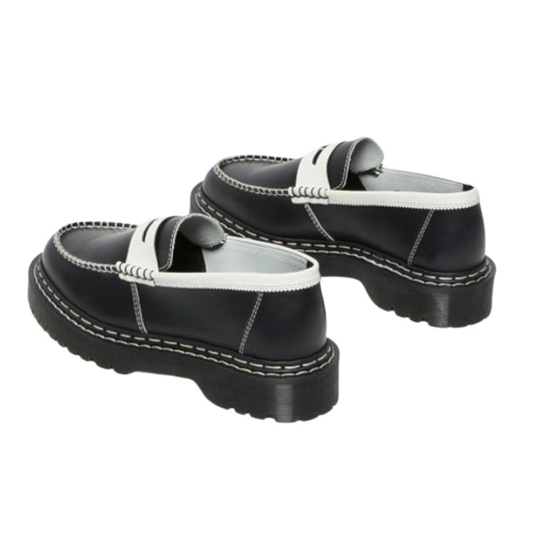 Доктор. Кожаные лоферы Martens Низкий верх Повседневная обувь Лоферы унисекс Черный 27334009