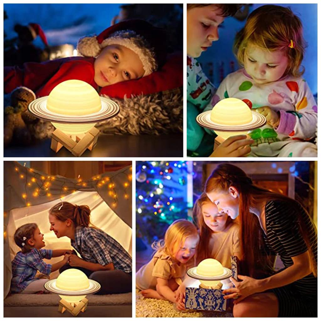 Planet DIY Night Light Living Room Bedroom Desktop Decoration Table Lamps Children's Room Home Deco Gift Led Night Lamp