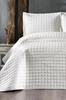 Estiva Quilted Bedspread Set 3pcs, Coverlet 250x260, Pillowcase 50x70, Double Size, Cream
