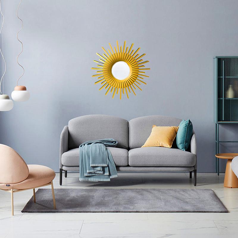 Настенный декор, круглые настенные зеркала, подвесное зеркало, золотое подвесное зеркало, фон для гостиной