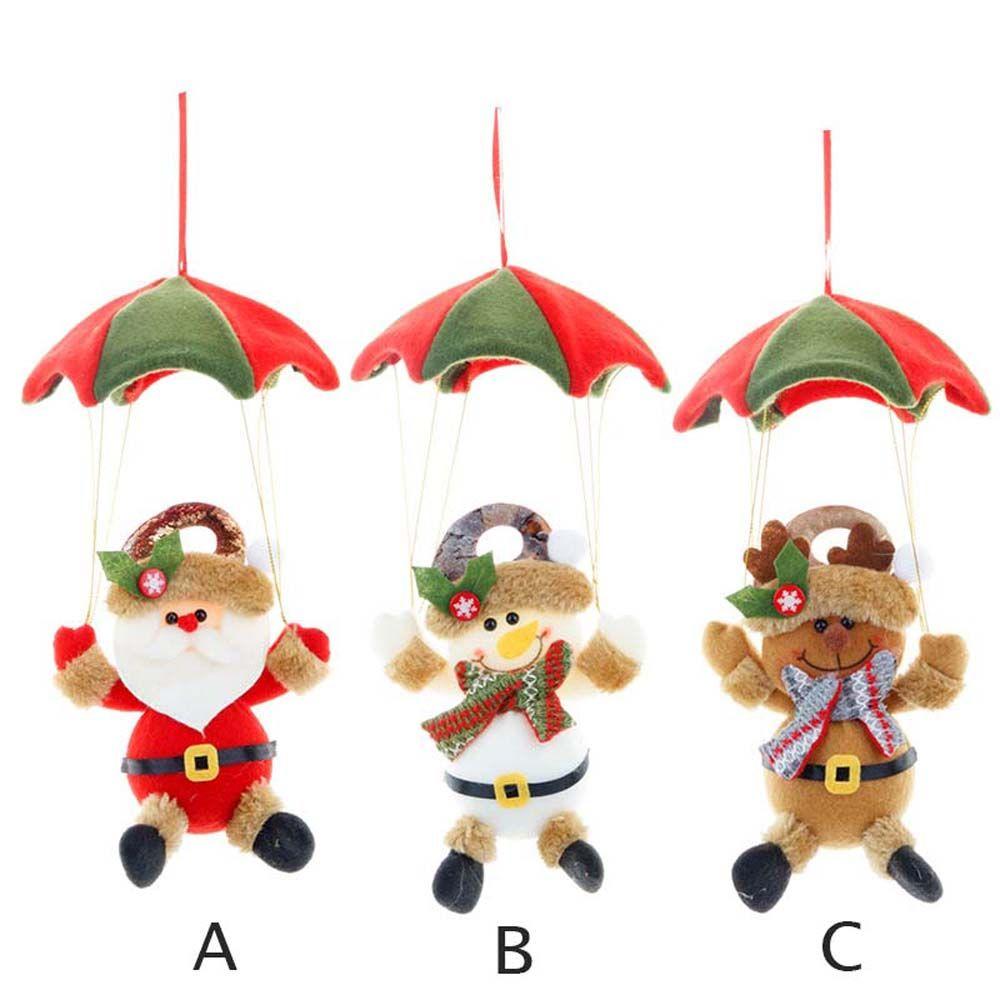 Christmas Tree New Year Snowman Hanging Ornament Parachute Pendant Christmas Decoration Santa Claus