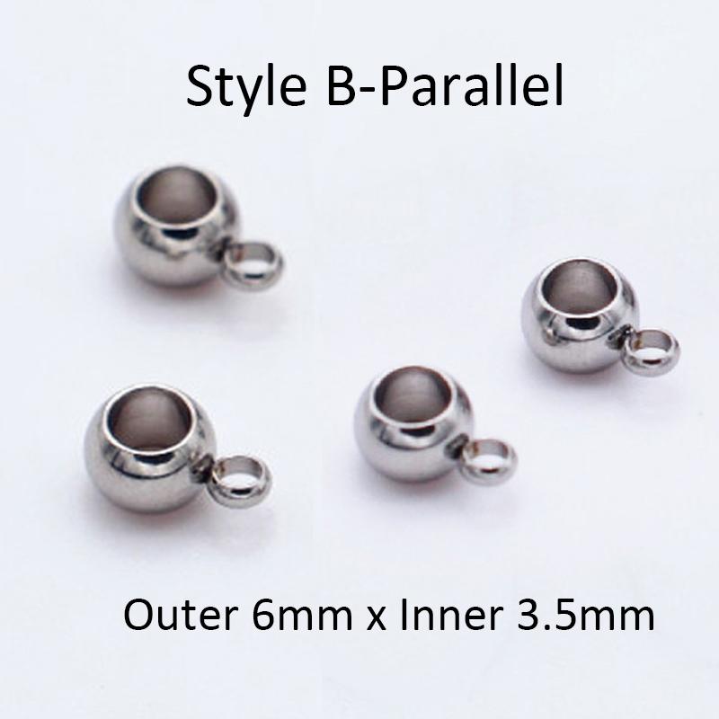 10pcs Stainless Steel Spacer Beads Pendant Charms Clasps Gold Color Bail Beads for DIY Jewelry Making Findings Hole 2-4mm Beads