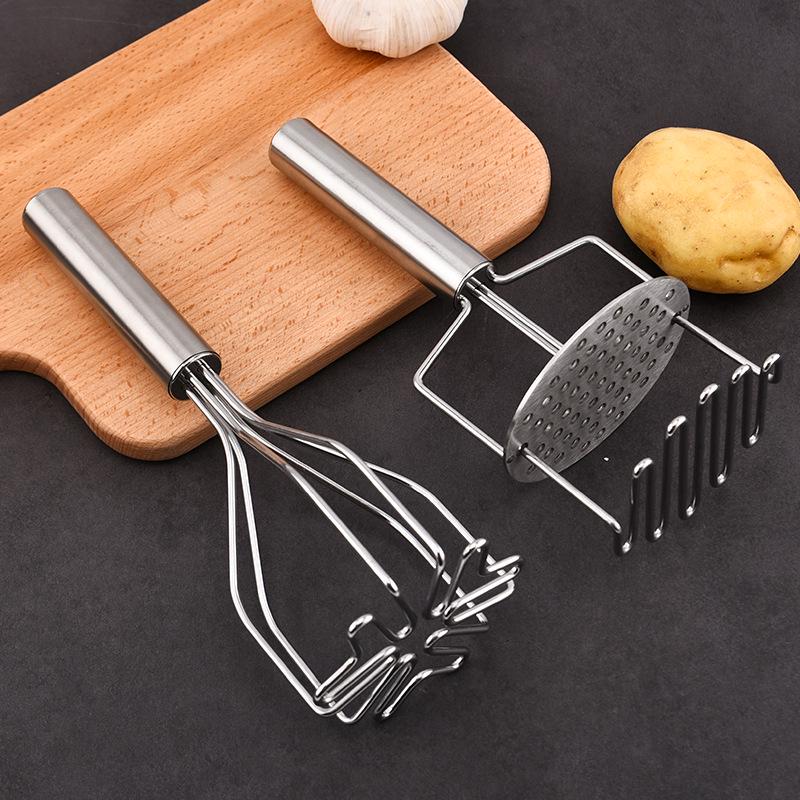 Stainless Steel Multifunctional Double-Layer Potato Masher Kitchen Gadget