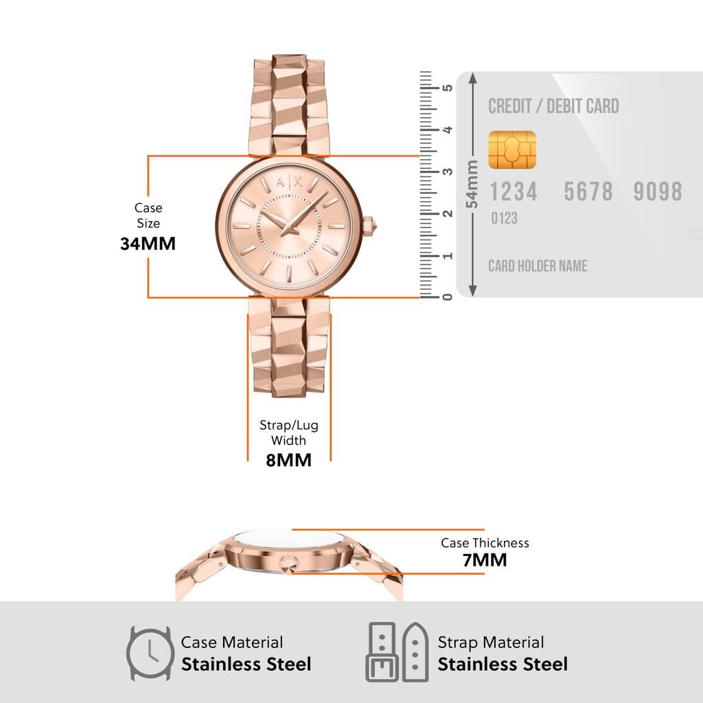 Женские аналоговые часы Armani Exchange из нержавеющей стали AX4408
