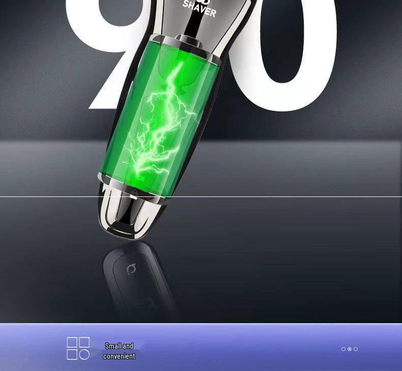 Перезаряжаемая немецкая электрическая бритва: Многофункциональный, Плавающий, Трехлопастной, Полностью водонепроницаемый триммер для бороды