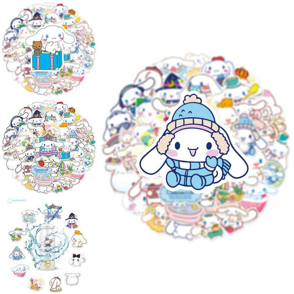 50pcs Cinnamoroll Stickers Waterproof Reusable Decor Laptop Graffiti Diy Gift