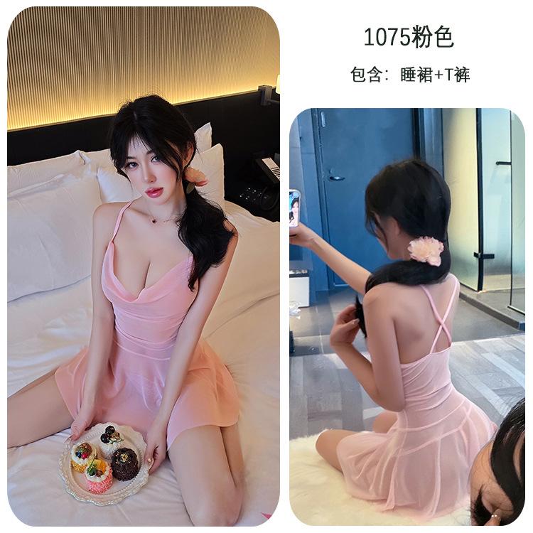 Sex underwear sexy pure desire suspender nightdress royal sister mesh perspective uniform temptation pajamas 07