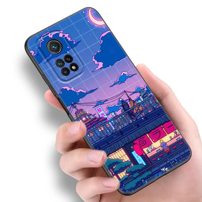 Арт Пиксельная Эстетика Чехол для Телефона Для Xiaomi Mi A2 8 9 SE Note 10 10T 11 12 Lite 9T 11T 12S 12T Pro A3 6X 12X Мягкий ТПУ Черный Чехол