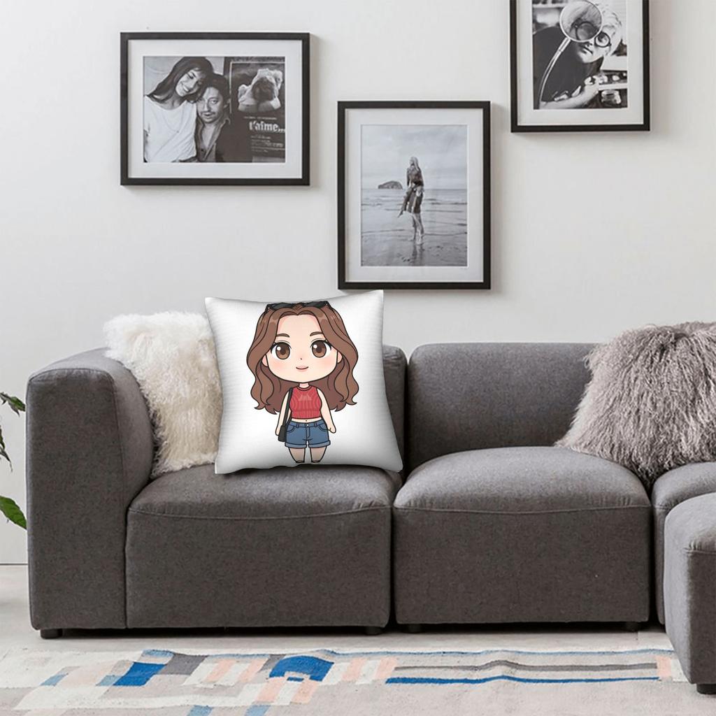 Xo Kitty Chibi Poster Pillow Case Custom Pillow Cover Kawaii Pillowcases For Living Room Bed Chair