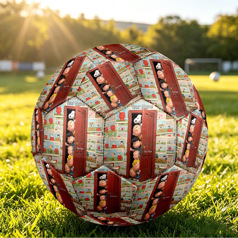 Size 5 FootballSnoopy Peanuts Durable PU Soccer Ball for Sports Training Outdoor Competition