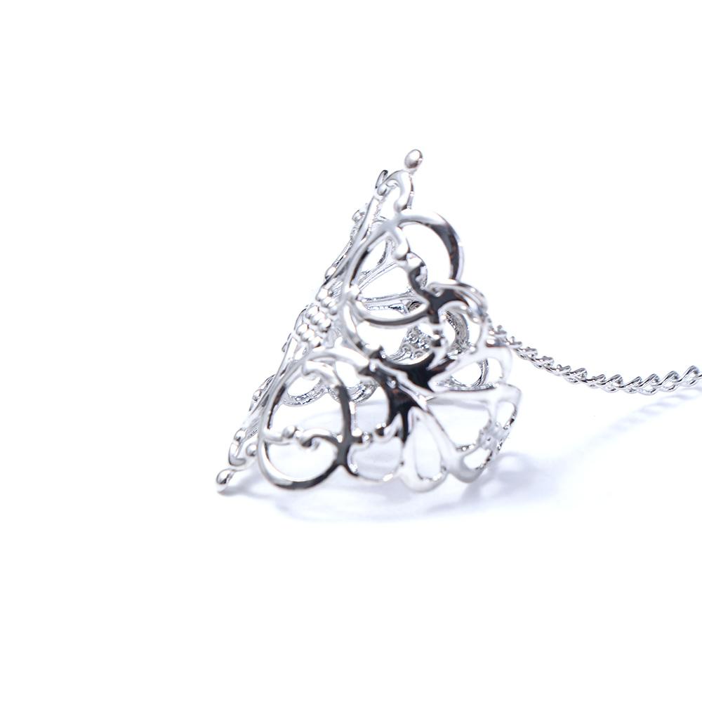 Party Silver Gold Triangle Crown Women Jewelry Finger Ring Nail Cover Rings Finger Bracelet Chain