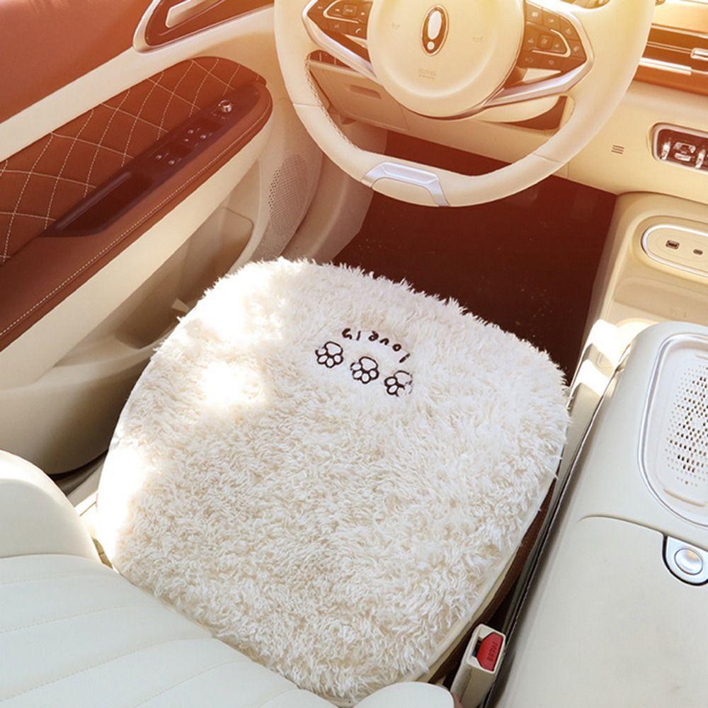 Cartoon Cute Plush Car Seat Cushion Warm Car Backrest Durable Seat Protector Pad Drive