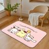 1pc Premium Flannel Creative Doormat, Non-Slip Bottom Mat with Sanrio Cartoon Character Collection Design, Soft and Comfortabl
