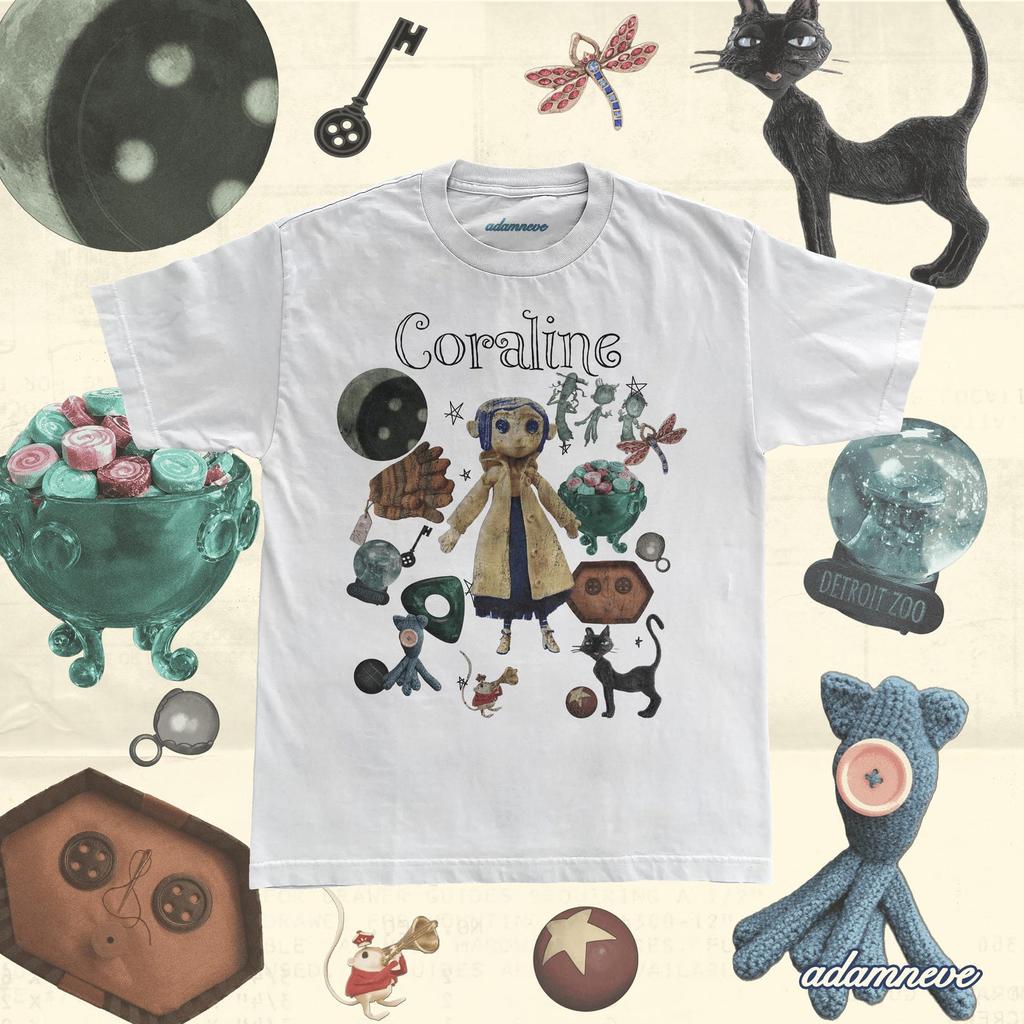 Coraline Shirt, Cute Spooky Tee, Halloween Graphic Tee, Stop Motion Movie T-Shirt, Cult Movie Shirt