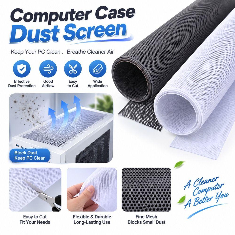 PVC Dust Filter Mesh Dust Filtering Grille Mesh Computer Case Pad for Speaker Grilles