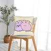 Asamimichaan Asleep Cartoon Pillowcase Polyester Cushion Cover Decorations Cute Asamimi Pillow Case Cover Chair Square 45X45Cm
