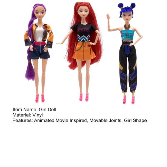 1/3 шт. 11-дюймовая K-pop кукла Охотница, вдохновленная мультфильмом, подвижные суставы, фигурка девушки, коллекционная игрушка, украшение, подарок для фанатов