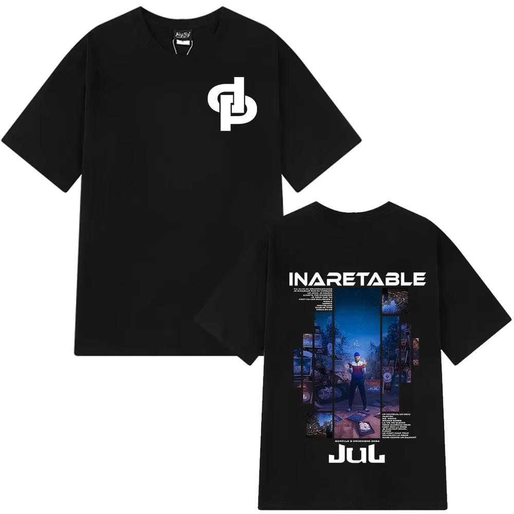 Мужские и женские футболки из чистого хлопка 2025 года от рэпера Jul — удобные, дышащие, обязательные для праздничного сезона Инс