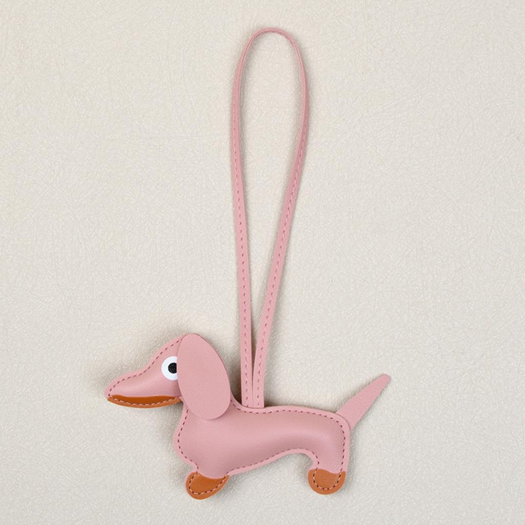 Dachshund Charms, Leather Dachshund Keychains & Bag Pendants, Handmade Dog Shaped Keychain
