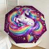 1pc Rainbow Unicorn Fantasy Art Umbrella with Plastic Handle,Suitable for All Seasons Home Travel Outdoor UmbrellaDD1407