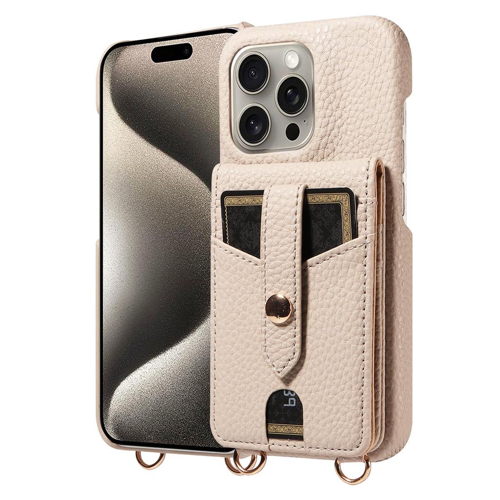 Чехол для телефона iPhone16 15 14 13 Pro Pro Max Plus с зеркалом для макияжа и слотом для карточек на шнурке Стильный многофункциональный чехол для телефона