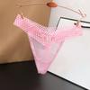 Women Sexy Perspective Ginkgo Leaf Texture Hollow Panties Female Low Waist Pop Pure Color Thong