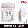 IP65 Waterproof Outdoor Socket, 16A High Power Wall Plate, 250V US/Thai Style 10A Receptacle, Bathroom & Weatherproof Electrical