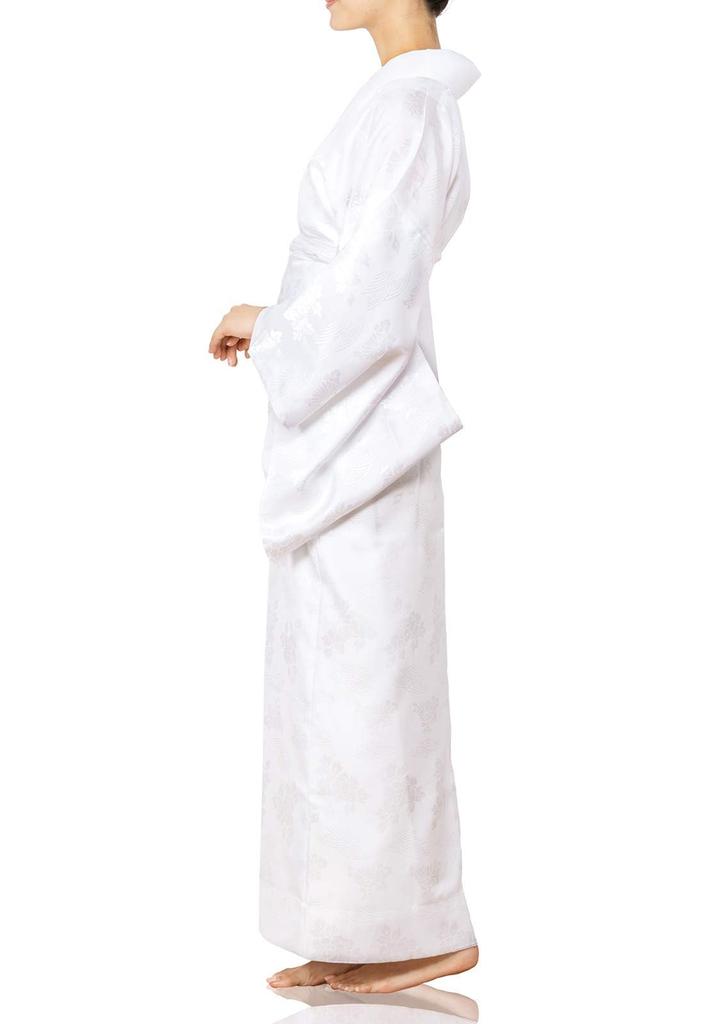 Стирающееся кимоно Nagajuban с полуворотником Белая одежда Nagajuban [KYOETSU] Женское Женское (Не удалено, Белый, BL)