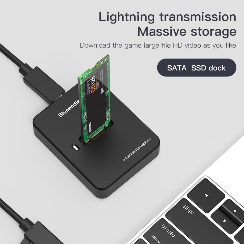 M.2 NVME SATA SSD Docking Station Base External SSD Hard Disk Enclosure 10Gbps Online Reading Writing Speed SSD Case Accessories
