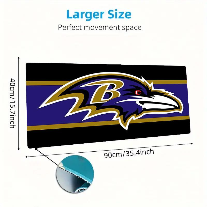 Baltimore Ravens Print Cushion Non-slip Laptop Tablet Big Mousepad XXL Mat Mini PC Playmat With Lock edge