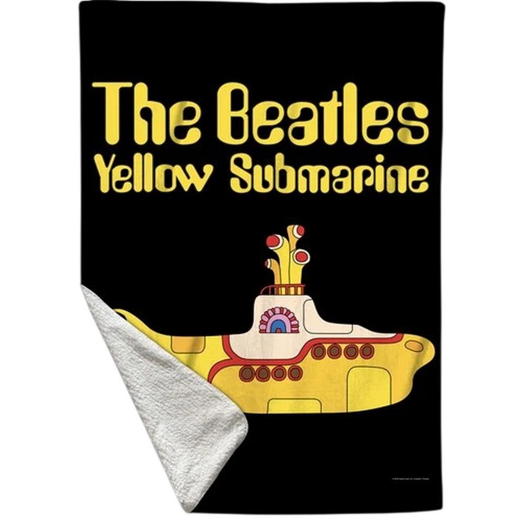 The Beatles Yellow Submarine Sherpa Fleece Double Sided Blanket