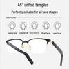 Smart Touch AI Bluetooth Glasses with Metal Frame and Thin Legs for Calls and Music.