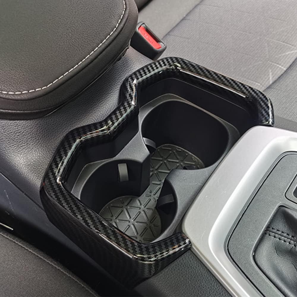 for Toyota RAV4 ABS Carbon Fiber Center Console Cup Holder Frame Trim Panel Cover Decoration for Toyota RAV4 2019 2020 2021 2022 Interior