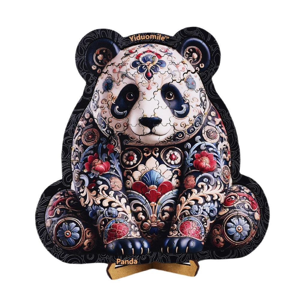 Panda Special-shaped Puzzle Wooden Irregular Puzzle for Friends and Family Gifts